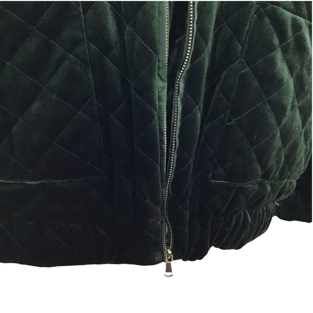 I.AM.GIA Contraband Velvet Jacket Green Quilted Oversized XS Women's - Picture 4 of 12